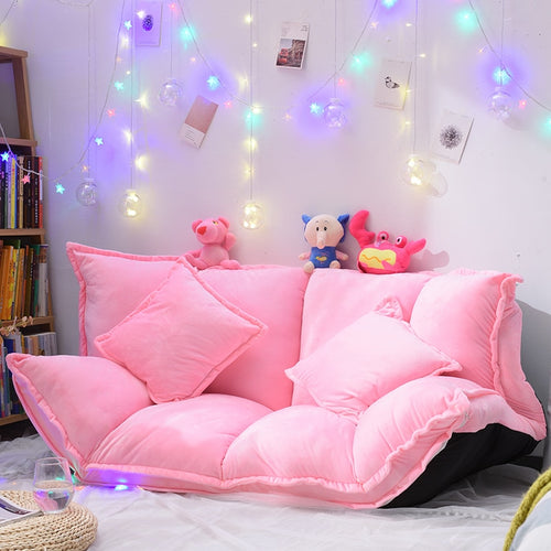 European Lazy Couch Single Double Sofa Bed