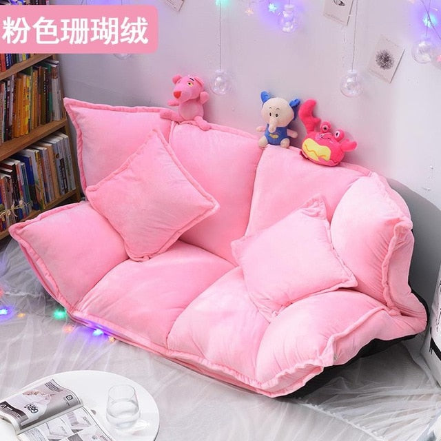 European Lazy Couch Single Double Sofa Bed