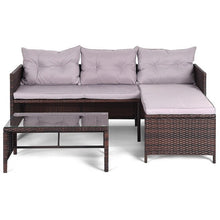 Load image into Gallery viewer, GRAMPS 3 Pcs Rattan Wicker Deck Outdoor Sofa Set