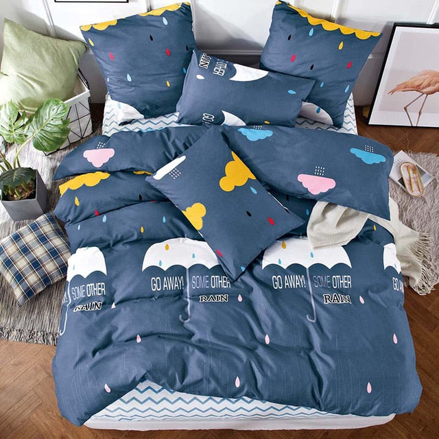 Alanna Printed Solid Bedding Sets