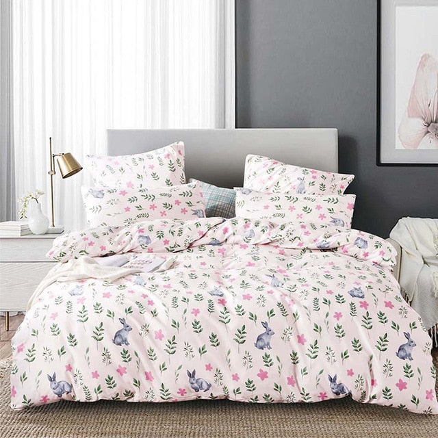 Alanna Printed Solid Bedding Sets