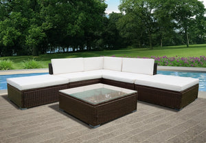 Panana 6PCS Rattan Outdoor Garden Corner Sofa Set