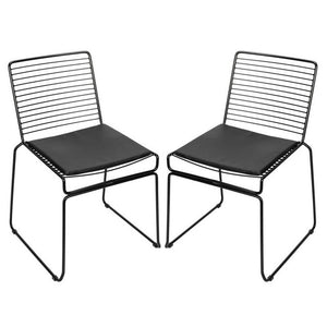 WIRE 2pcs Nordic Fashion Outdoor Dining Chairs