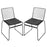 WIRE 2pcs Nordic Fashion Outdoor Dining Chairs