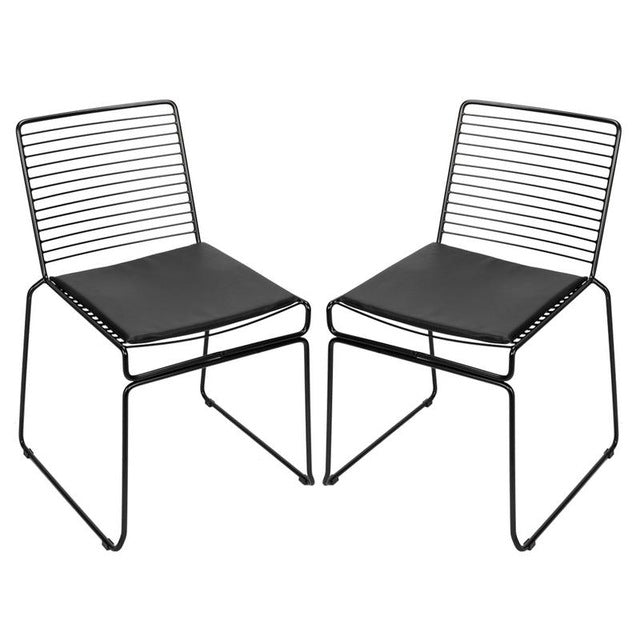 WIRE 2pcs Nordic Fashion Outdoor Dining Chairs