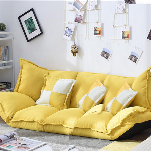 Linen Fabric Upholstery Adjustable Floor Sofa Bed