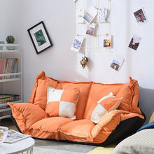 Load image into Gallery viewer, Linen Fabric Upholstery Adjustable Floor Sofa Bed