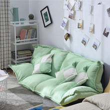 Load image into Gallery viewer, Linen Fabric Upholstery Adjustable Floor Sofa Bed