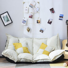 Load image into Gallery viewer, Linen Fabric Upholstery Adjustable Floor Sofa Bed