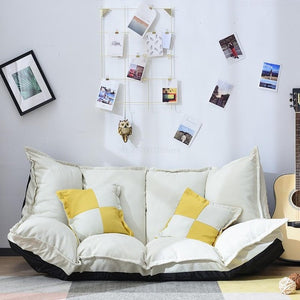 Linen Fabric Upholstery Adjustable Floor Sofa Bed
