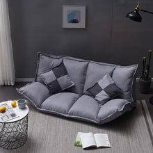 Load image into Gallery viewer, Linen Fabric Upholstery Adjustable Floor Sofa Bed