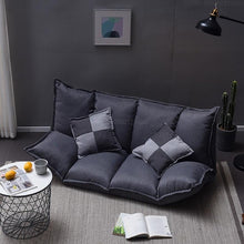 Load image into Gallery viewer, Linen Fabric Upholstery Adjustable Floor Sofa Bed