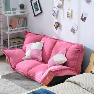 Linen Fabric Upholstery Adjustable Floor Sofa Bed
