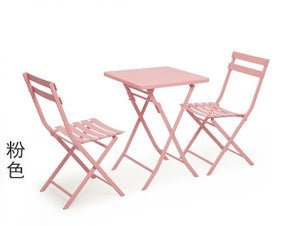 DELIGHT 3PCS Metal Nordic Modern Table and Chair Set
