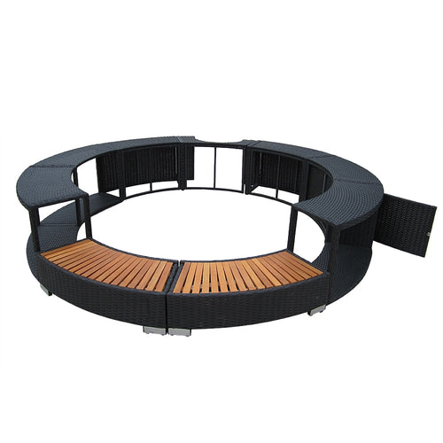 Panana Poly Rattan Spa Surround