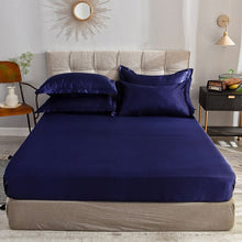 Load image into Gallery viewer, Home Textiles Luxury 100% Silk Fitted Sheet Pillowcase Set