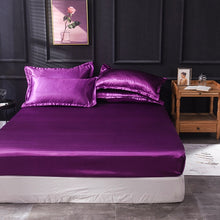 Load image into Gallery viewer, Home Textiles Luxury 100% Silk Fitted Sheet Pillowcase Set