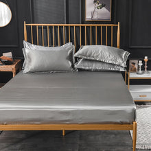 Load image into Gallery viewer, Home Textiles Luxury 100% Silk Fitted Sheet Pillowcase Set