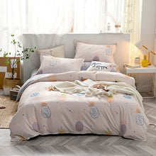 Load image into Gallery viewer, Tropical Leaf Plaids Geometric 4pcs Bed Set