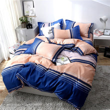 Load image into Gallery viewer, Tropical Leaf Plaids Geometric 4pcs Bed Set