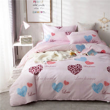 Load image into Gallery viewer, Tropical Leaf Plaids Geometric 4pcs Bed Set