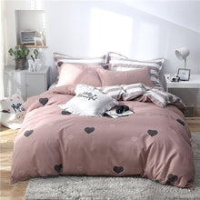 Load image into Gallery viewer, Tropical Leaf Plaids Geometric 4pcs Bed Set