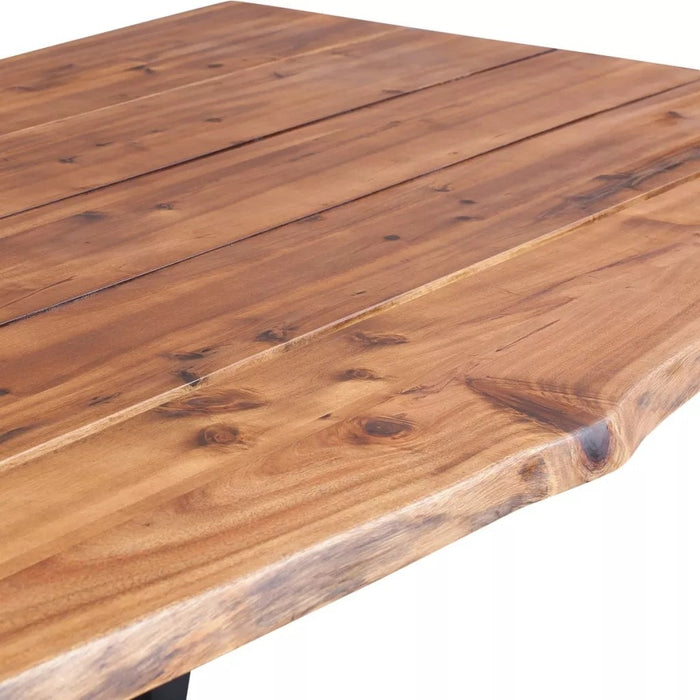 VidaXL Solid Acacia Wood Industrial Dining Table 180x90cm