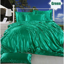 Load image into Gallery viewer, Summer Silk Sheet Sets 4 Pcs with Duvet Cover