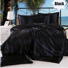 Load image into Gallery viewer, Summer Silk Sheet Sets 4 Pcs with Duvet Cover