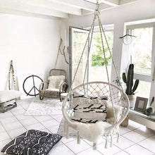 Load image into Gallery viewer, Beige Hanging Outdoor Hammock Chair
