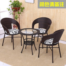 Load image into Gallery viewer, Cane Chair Tea Table 3 PCS