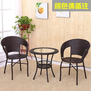 Cane Chair Tea Table 3 PCS
