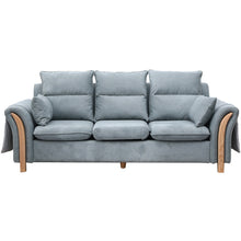 Load image into Gallery viewer, Scandinavian Minimalist Fabric Ash Solid Wood 3 Seater Sofa