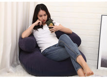 Load image into Gallery viewer, Transparent Inflatable Sofa PVC Lazy Bag with Rose Gold Glitter