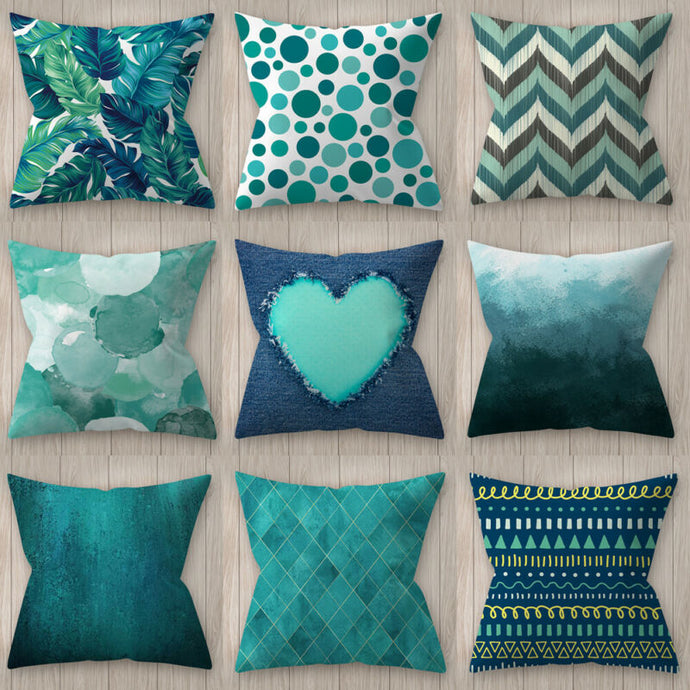 AQUA 45*45cm Square Decorative Throw Cushion Case