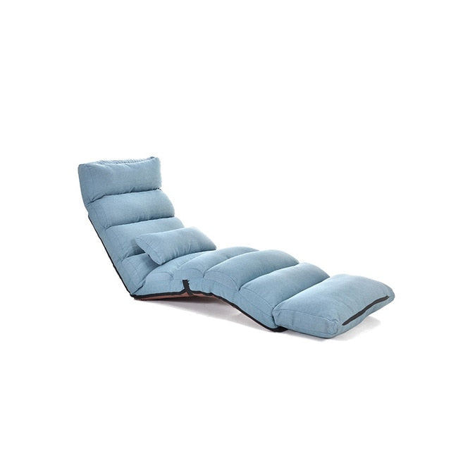 Adjustable Lazy Sofa Floor Chair with Feet Cushion