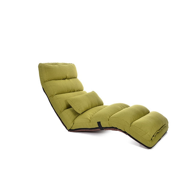 Adjustable Lazy Sofa Floor Chair with Feet Cushion