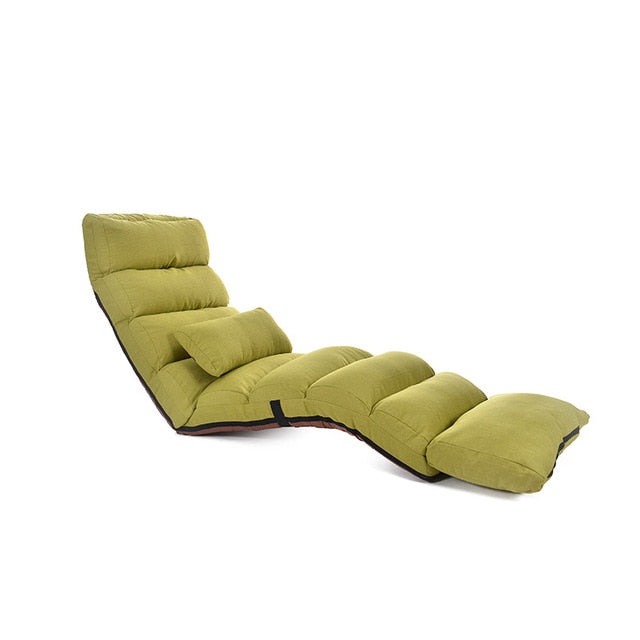 Adjustable Lazy Sofa Floor Chair with Feet Cushion
