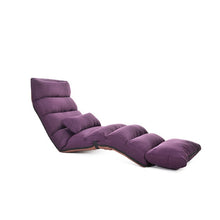 Load image into Gallery viewer, Adjustable Lazy Sofa Floor Chair with Feet Cushion