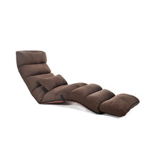 Load image into Gallery viewer, Adjustable Lazy Sofa Floor Chair with Feet Cushion