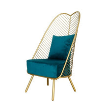 Load image into Gallery viewer, Nordic Luxury Iron Golden Sofa Leisure Chair with High Back