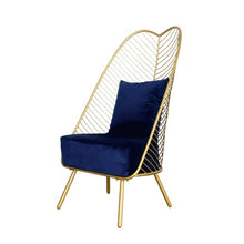 Load image into Gallery viewer, Nordic Luxury Iron Golden Sofa Leisure Chair with High Back