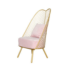 Load image into Gallery viewer, Nordic Luxury Iron Golden Sofa Leisure Chair with High Back