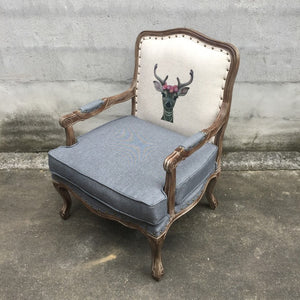 American Country Retro Single Leisure Sofa European Fabric