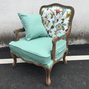 American Country Retro Single Leisure Sofa European Fabric
