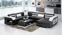 Load image into Gallery viewer, Espresso Faux Leather Corner Sofa