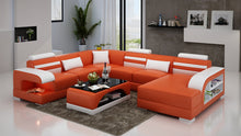 Load image into Gallery viewer, Espresso Faux Leather Corner Sofa