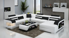 Load image into Gallery viewer, Espresso Faux Leather Corner Sofa