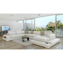 Load image into Gallery viewer, Black Living Room Leather Corner Sofa