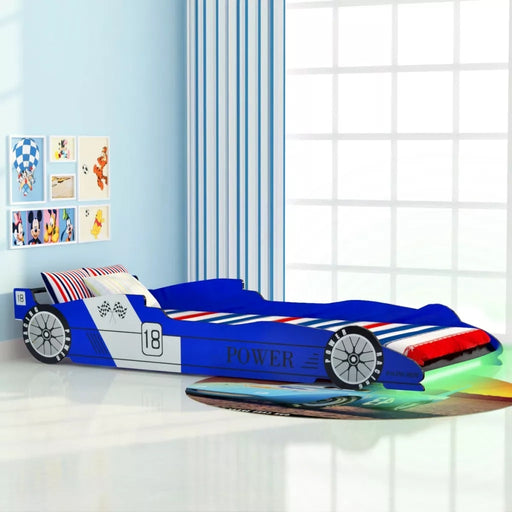 VidaXL Children's LED Race Car Bed 90 x 200 cm